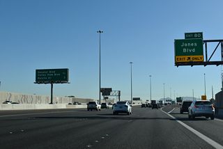 Jones Boulevard stretches to northern reaches of Las Vegas and south to Enterprise. The urban arterial is SR 596 south from I-11/U.S. 95 to Sahara Avenue and Spring Valley.
