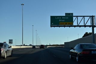 Exit 82 departs I-11/U.S. 95 south for parallel Rock Springs Drive north of Lake Mead Boulevard. SR 147 lines Lake Mead Boulevard east from Pecos Road to the North Entrance of Lake Mead National Recreation Area beyond Las Vegas Valley.