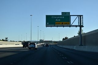 Cheyenne Avenue is SR 574 between Decatur Boulevard and SR 612 (Nellis Boulevard).