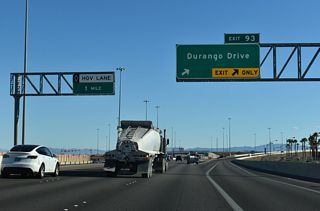 Durango Drive continues south from Exit 93 along a commercialized stretch to CC-215 at Exit 37.