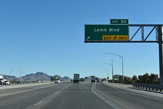 Lamb Boulevard is SR 610, 2.37 miles south from Exit 50 to SR 604 (Las Vegas Boulevard) at Sunrise Manor.
