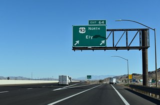 U.S. 93 traverses sparsely populated areas north to Alamo in the Pahranagat Valley and east across the Delamar Mountains to Caliente. U.S. 93 constitutes a major highway connecting the Las Vegas area with Ely and Wells in eastern reaches of the Silver State.
