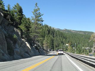 Eastbound Nevada 28 follows the shore of Crystal Bay en route to Incline Village.