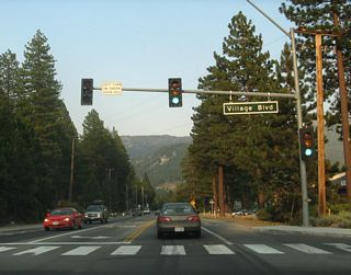 The next traffic signal along Nevada 28 east is with Village Boulevard.