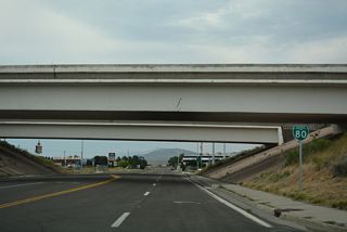 Business Loop I-80 begins and heads north along Humboldt Avenue from I-80 and the north end of SR 223 (Angel Lake Road).