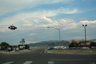 Sixth Street (old U.S. 40) spurs southeast from U.S. 93 as FREL70 to a pair of businesses and the north side frontage road of I-80.
