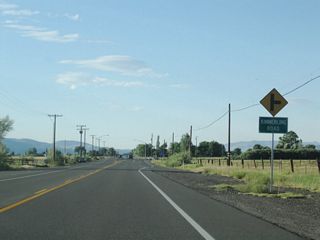 Northbound Nevada 88 approaches Kimmerling Road.