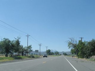 At this point, Nevada 88 approaches the Nevada-California State Line. Nevada 88 will change into California 88, which will travel west over the Carson Pass into California.