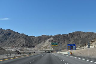 A half diamond interchange joins U.S. 93 Business (Boulder City Parkway) with Railroad Pass Casino Road.
