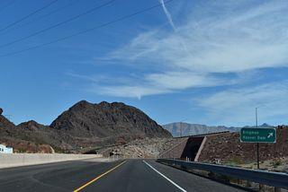 The east end of Boulder City Parkway was realigned due to construction of the Hoover Dam Bypass in 2010 and again during construction of the Boulder City Bypass in 2017/18.