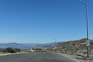 The shield assembly posted east of Nevada Way still references U.S. 93 instead of U.S. 93 Business.