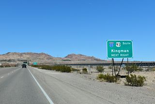 U.S. 95 converges with I-11/U.S. 95 at the north end of Eldorado Valley.