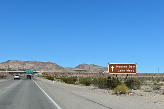Veterans Memorial Highway extends north from U.S. 95 as SR 173 to U.S. 93 Business (Boulder City Parkway). U.S. 93 Business runs east into Boulder City ahead of Lake Mead.