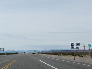 SR 373 heads 16.30 miles south to become California State Route 127 ahead of Death Valley Junction.