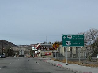 U.S. 95 north at Nevada State Route 374 in Beatty