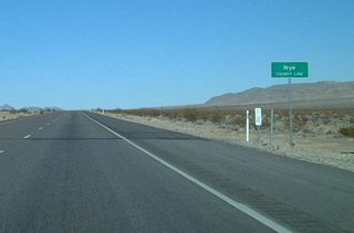 U.S. 95 advances west from Indian Springs Valley into Nye County.