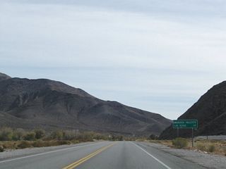 Downtown Las Vegas is 116 miles to the southeast of Beatty via U.S. 95 and Interstate 11. Distance signs on U.S. 95 reference the former alignment on Rancho Drive in Las Vegas, which is shorter than the overlap with I-11.