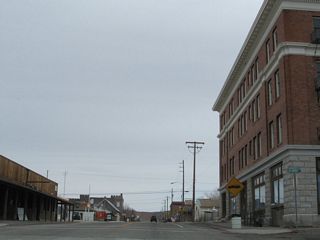 U.S. 95 (Crook Avenue) intersects Columbia Avenue by the historic Goldfield Hotel.