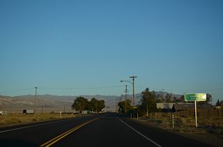 U.S. 95 continues south from SR 361 into the unincorporated town of Luning.