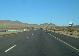 U.S. 95 continues along an expressway east to Indian Springs and south into the Las Vegas Valley.
