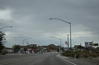 SR 164 (Nipton Road) leads 18.55 miles west from Searchlight to the California state line.