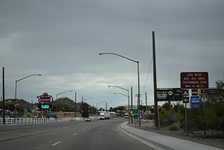 Cottonwood Cove Road spurs 13.5 miles east from the intersection of U.S. 95 and SR 164 (Nipton Road) to Cottonwood Cove in Lake Mead National Recreation Area.