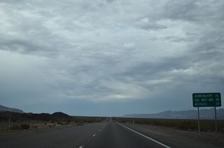 U.S. 95 continues 26 miles south from SR 165 to Searchlight and 37 miles to Cal Nev Ari. Needles, California is 78 miles away.