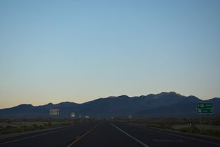 SR 360 travels southwest between the Excelsior Mountains and Candelaria Hills to U.S. 6. U.S. 6 heads southwest from SR 360 across Montgomery Pass to Queen Valley and the California state line en route to U.S. 395 at Bishop.