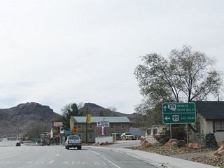 U.S. 95 (Main Street) intersects the east end of SR 374 (Death Valley Road) at 2nd Street in the Beatty business district.