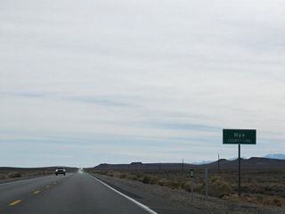 U.S. 95 (Veterans Memorial Highway) continues south across Lida Valley back into Nye County. The route previously passed through Nye County at Tonopah.