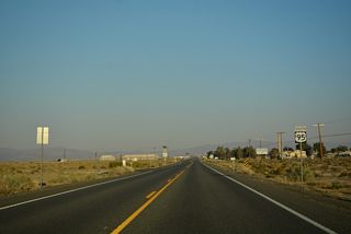 Reassurance markers stand along both sides of U.S. 95 ahead of Schweer Drive.