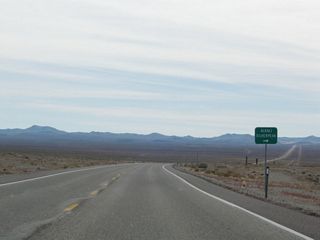 Silver Peak Road travels northwest to Alkali and then west between Clayton and Paymaster Ridges to the unincorporated community of Silver Peak.