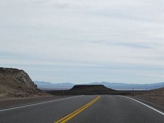 U.S. 95 ascends out of the Lida Valley across Stonewall Pass.