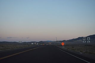 U.S. 6/95 overlap east from nearby Coaldale across Big Smoky Valley to the Nye County seat of Tonopah.