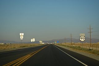 Leaving Hawthorne, U.S. 95 reduces back to two lanes east of the intersection with U.S. 95 Truck.