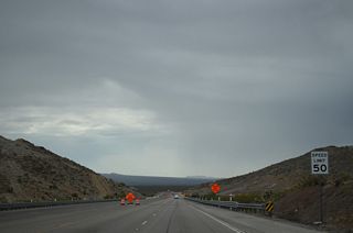U.S. 95 lowers from Searchlight into the expansive Piute Valley.