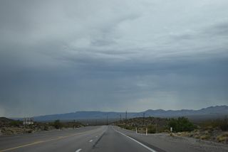 U.S. 95 continues south to the unincorporated town of Searchlight. First explored in 1897 by gold prospector George Frederick Colton; gold was mined in the area between 1907 and 1910.