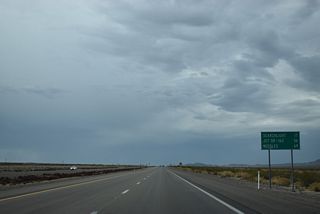 This distance sign posted near milepost 37 was replaced by 2022.