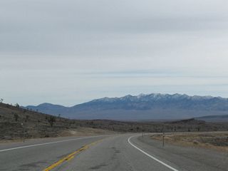 Curving southward from Goldfield Summit and Mira Mountain, the ensuing stretch of U.S. 95 straddles the east side of the Goldfield Hills.