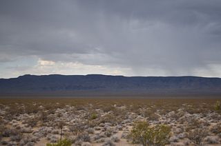 Looking west at the Piute Range in San Bernardino County, California.