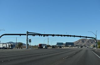 Bermuda Road stems north from Volunteer Boulevard by an array of distribution centers and warehouses to intersect SR 146 ahead of Starr Avenue.