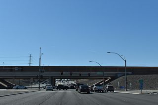 Interstate 215 heads west from Pecos Road and SR 146 to Las Vegas Boulevard and I-15, where Bruce Woodbury Beltway becomes Clark County Route 215 en route to Enterprise and Summerlin in the west valley.