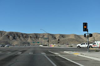 Las Vegas Boulevard, the historic route of U.S. 91/466, meets SR 146 (St. Rose Parkway) just east of Interstate 15. Las Vegas Boulevard parallels the freeway south to Jean and north toward the Las Vegas Strip.