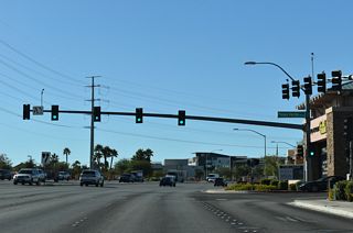 St. Rose Parkway expands to eight lanes south ahead of Paseo Verde Parkway.