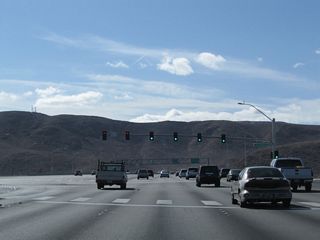 Westbound Nevada 146 meets Las Vegas Boulevard (Former U.S. 91-466). Turn right here to follow Las Vegas Boulevard north toward the Las Vegas Strip.