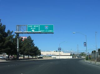 Beyond the intersection with SR 604 (Las Vegas Boulevard), Lake Mead Boulevard advances a half mile west to meet Interstate 15.
