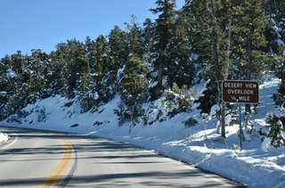 The Desert View Overlook is located along SR 158 between mileposts 8 and 7.