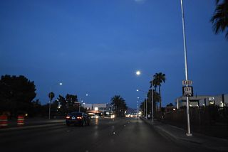 Remaining shield for SR 159 posted east of Las Vegas Boulevard at 6th Street.