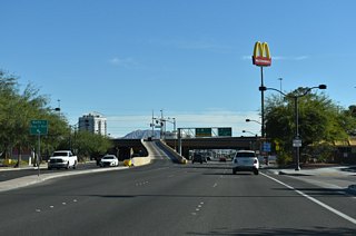 SR 159 east resumes along Charleston Boulevard for 0.337 miles from Martin Luther King Jr Boulevard through the interchange with I-15 to Commerce Street.
