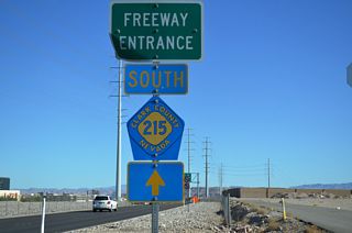The southbound entrance ramp for CC-215 from SR 159 (Charleston Boulevard).